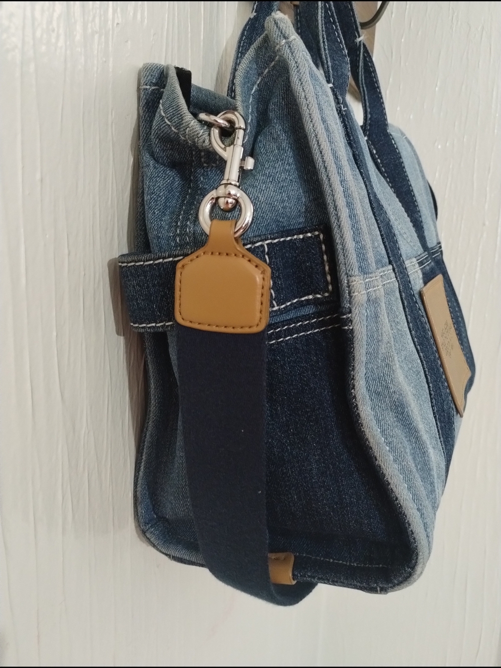 Marc Jacobs Blue Denim Patchwork Medium Tote Bag "Final Sale Price " - Picture 7 of 16